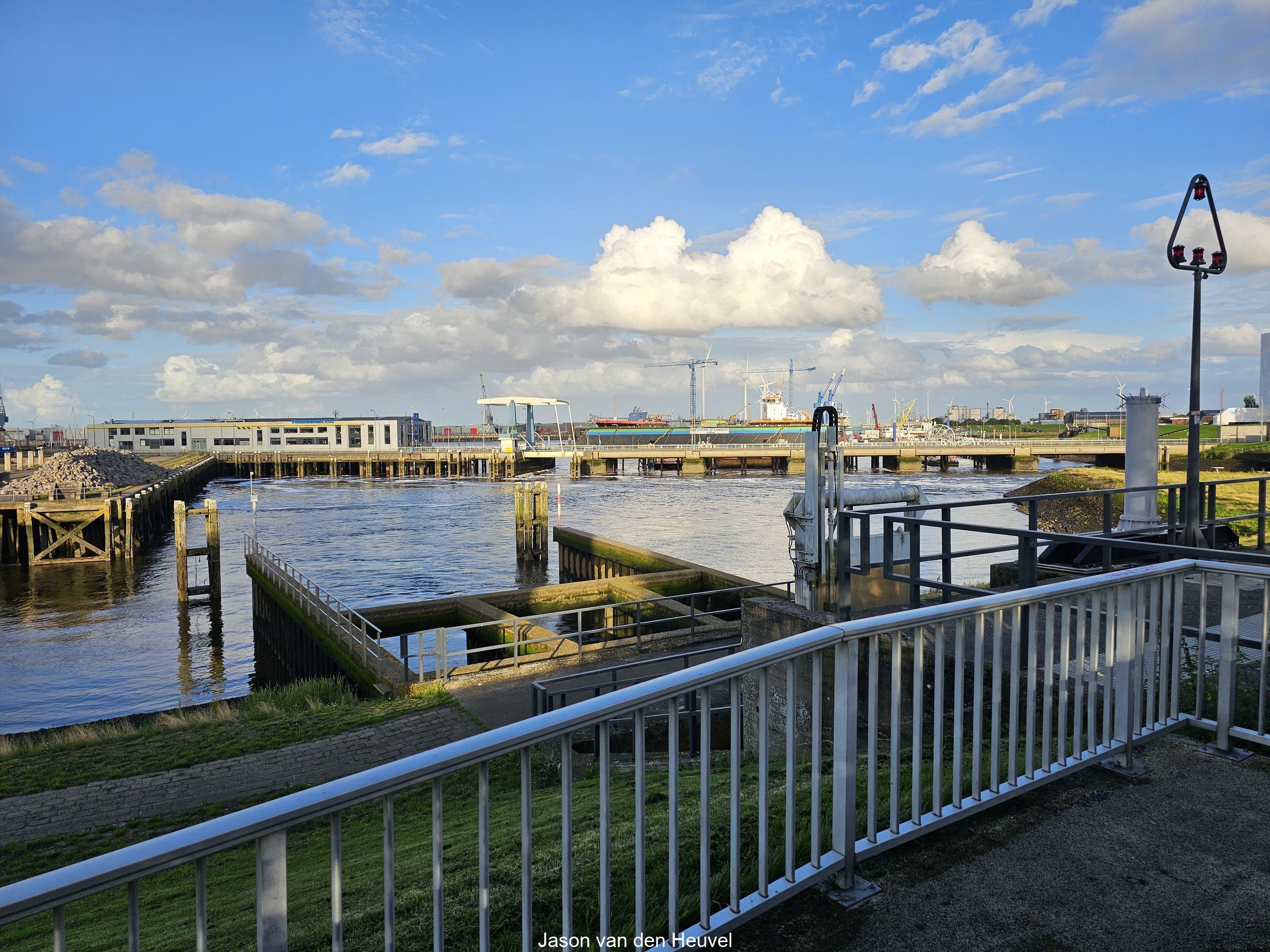 Delfzijl with sun