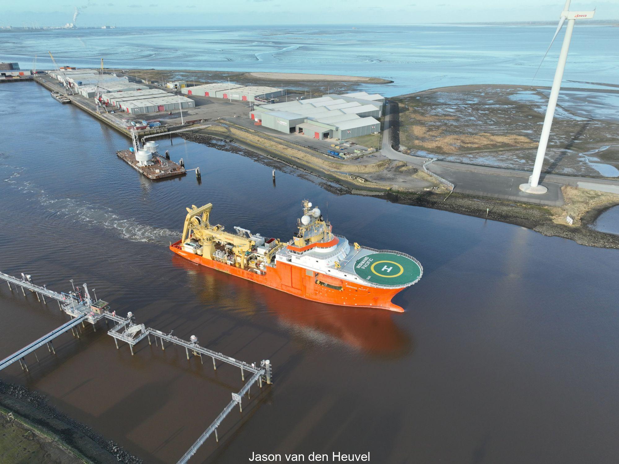 Ship in Delfzijl harbor